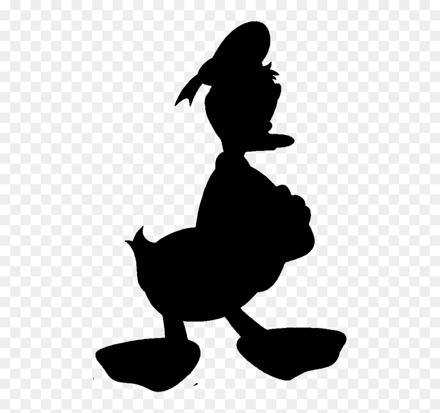Donald Duck Silhouette Donald Duck Silhouette - Donald Duck Silhouette Clipart, HD Png Download - donald duck png