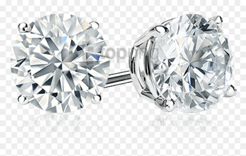 Free Png Diamond Stud Earrings Png Image With Transparent - Diamond Stud Earrings Yellow Gold, Png Download - earrings png
