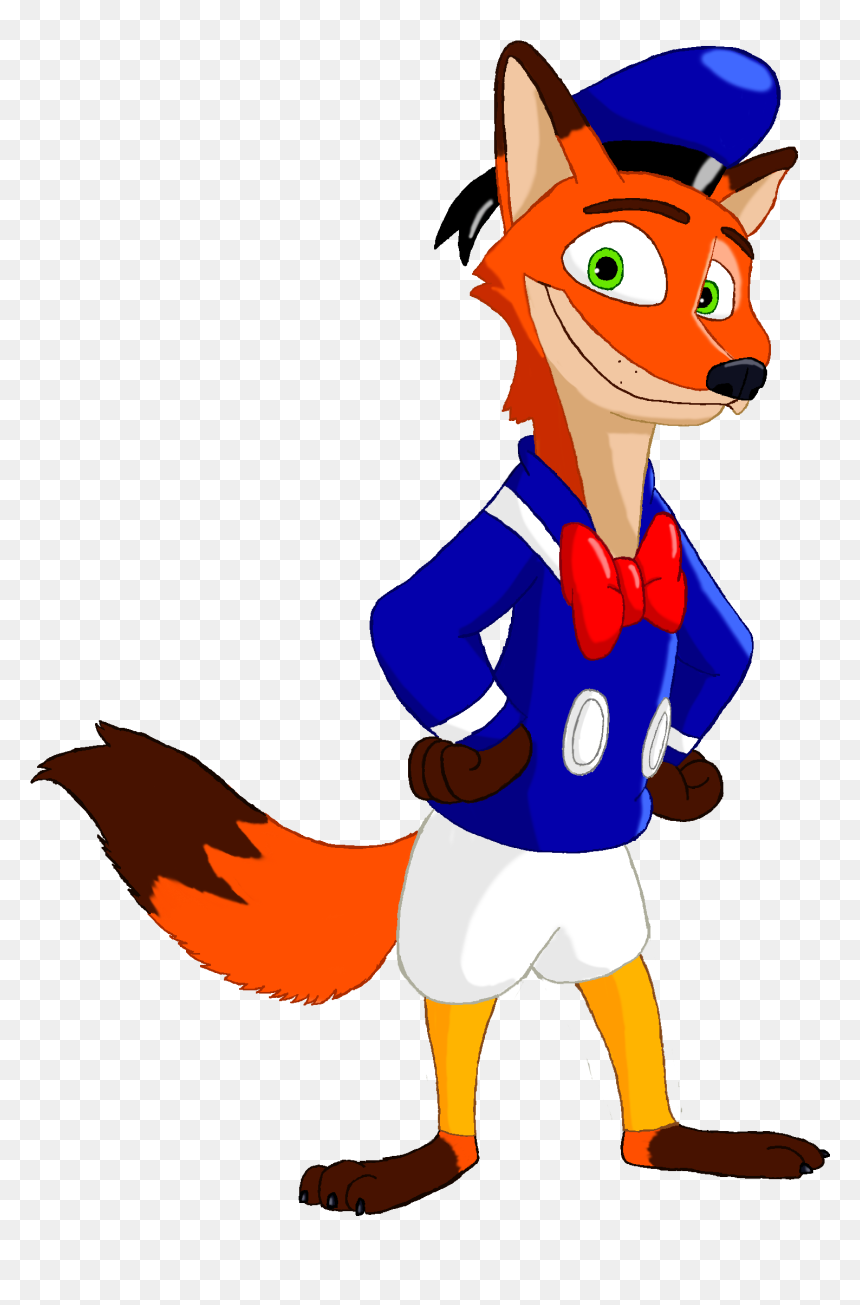 Nick Wilde As Donald Duck - Nick Wilde, HD Png Download - donald duck png