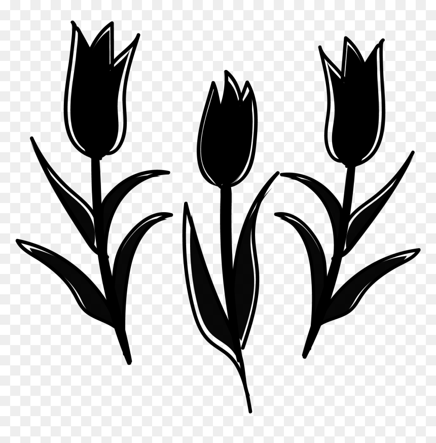 Plant Yellow Stem Tulip Tsubomi White Clipart - Plant Stem, HD Png Download - tulip png