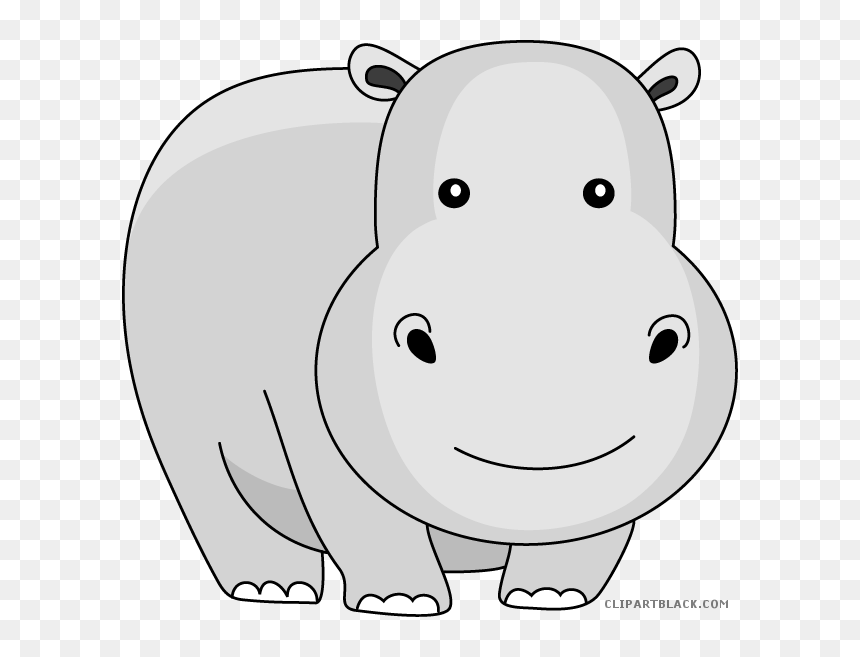 Baby Background Clipart - Transparent Hippo Clip Art, HD Png Download - hippo png