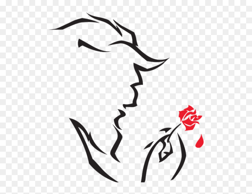 Beauty And The Beast - Beauty And The Beast Design, HD Png Download - beauty and the beast rose png