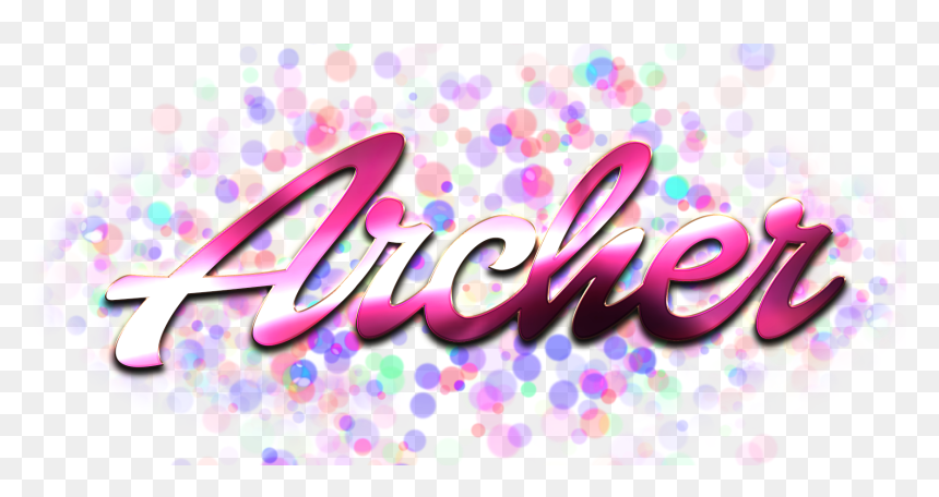 Archer Name Logo Bokeh Png - Graphic Design, Transparent Png - archer png