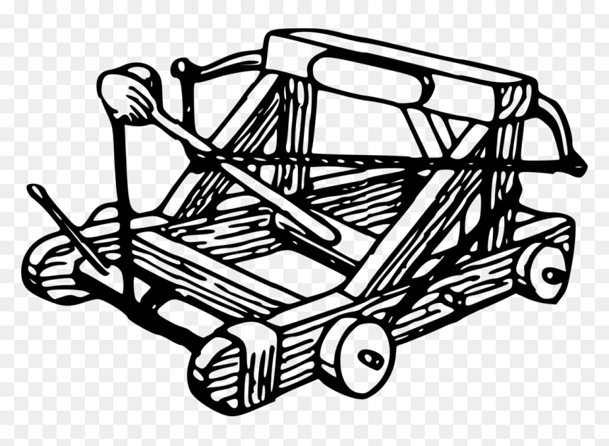 Catapult Siege Engine Trebuchet Ballista - Catapult Black And White, HD Png Download - ballista png