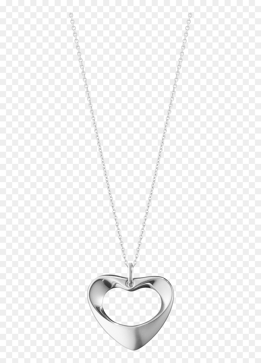Georg Jensen Hjerte Halskæde, HD Png Download - silver heart png