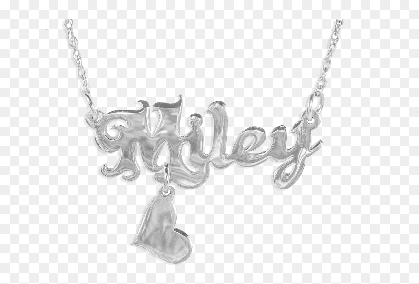 Necklace, HD Png Download - silver heart png