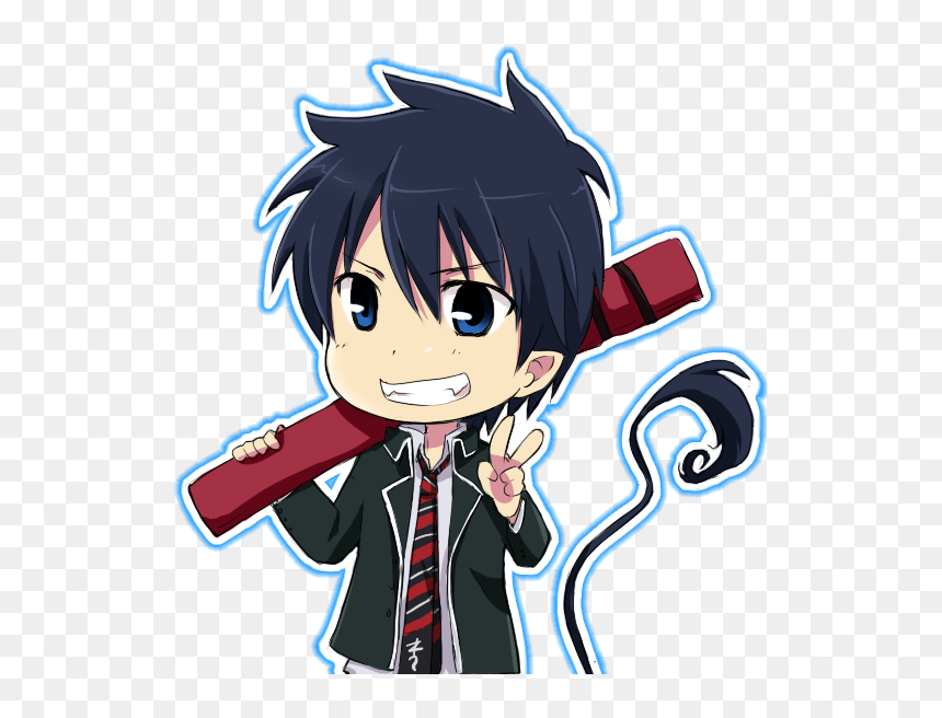 Blue Exorcist Rin Chibi, HD Png Download - rin okumura png