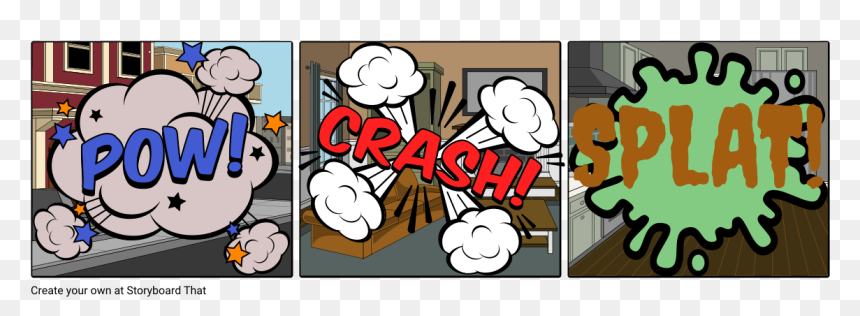 Storyboard Historia Em Quadrinho, HD Png Download - comic pow png