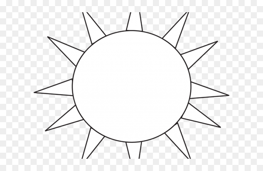 White Sun Clip Art, HD Png Download - sun clipart black and white png