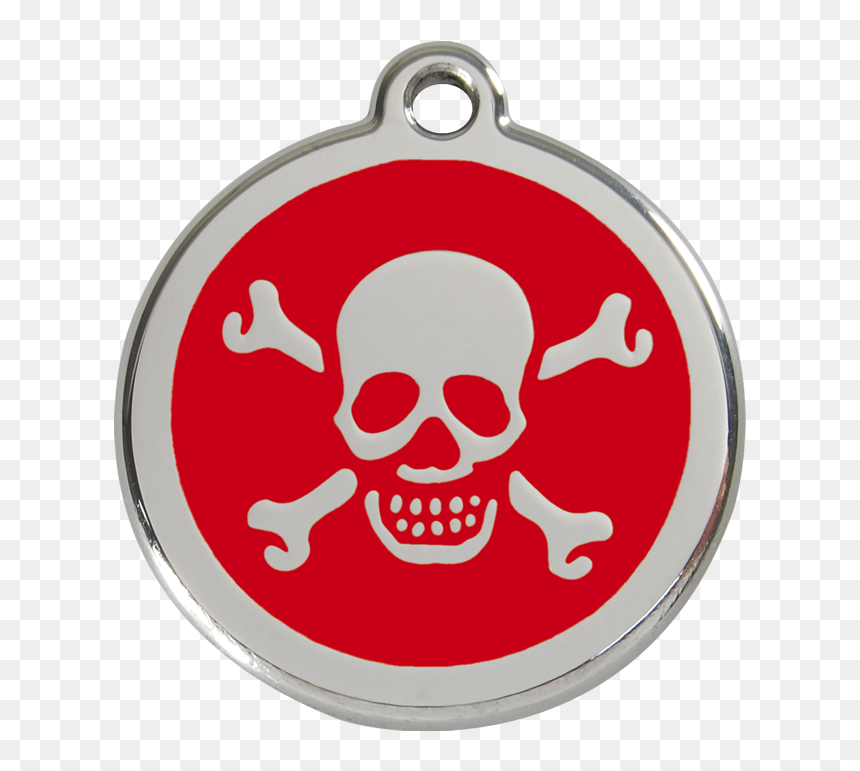 Medaglietta Cane Teschio, HD Png Download - skull and cross bones png