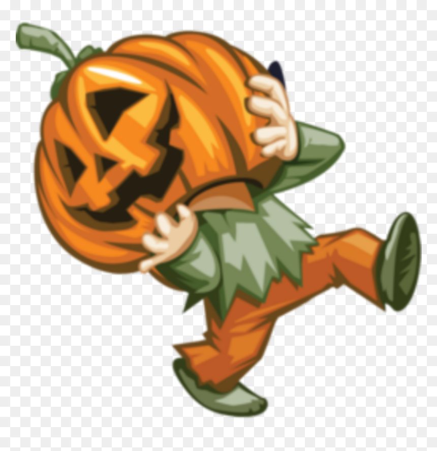 Pumpkin Costume Art, HD Png Download - zombie head png