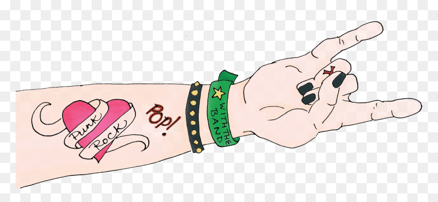 Pop Punk Girl Drawing, HD Png Download - punk png