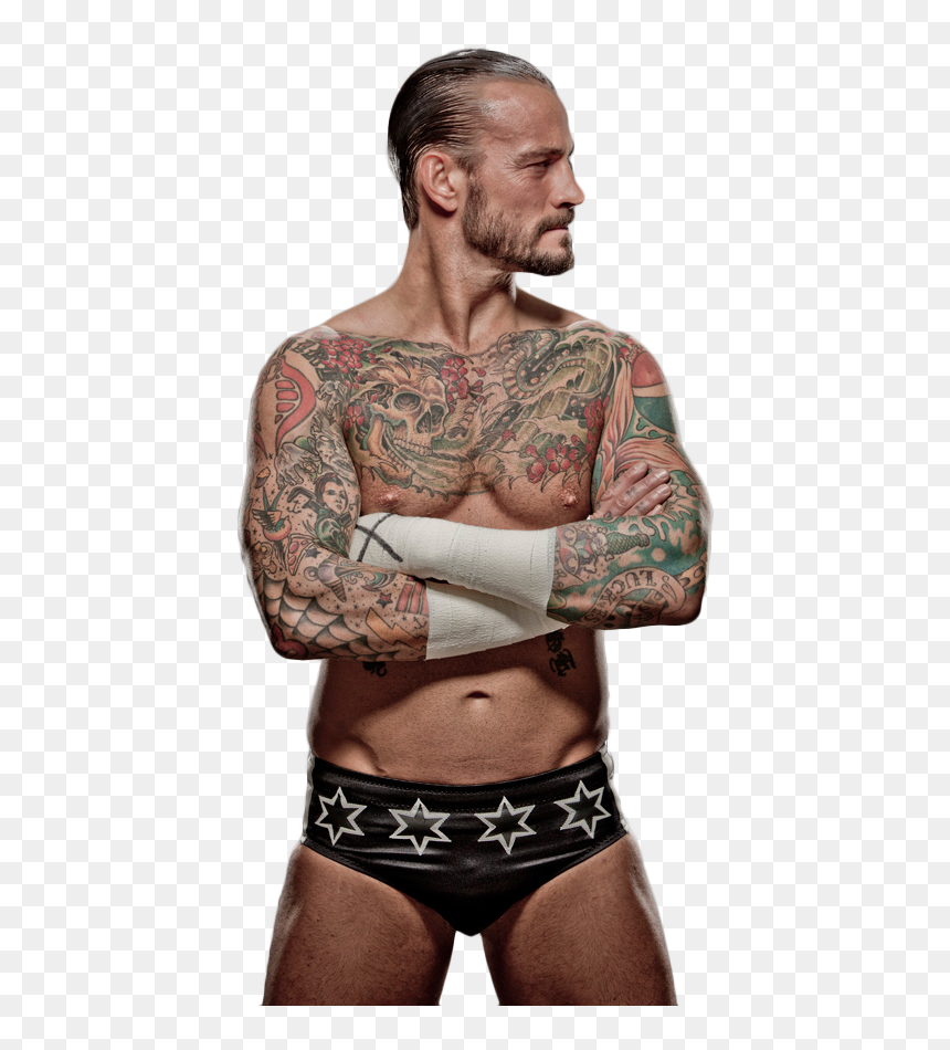 Cm Punk Back Tattoo, HD Png Download - punk png