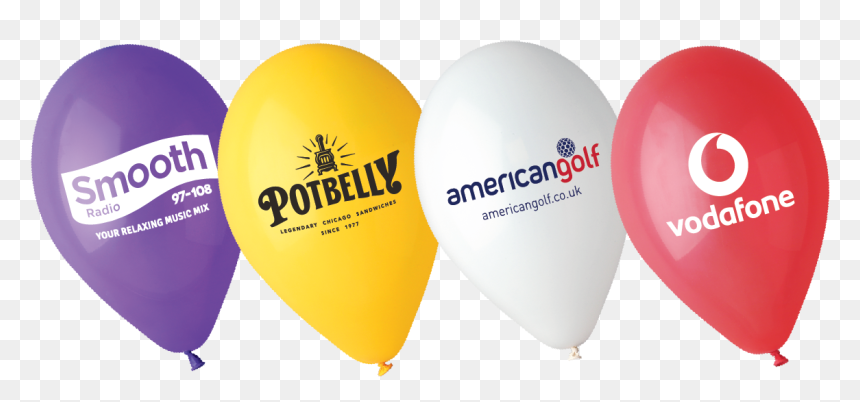 Balloon Printed With Logo, HD Png Download - yellow balloons png