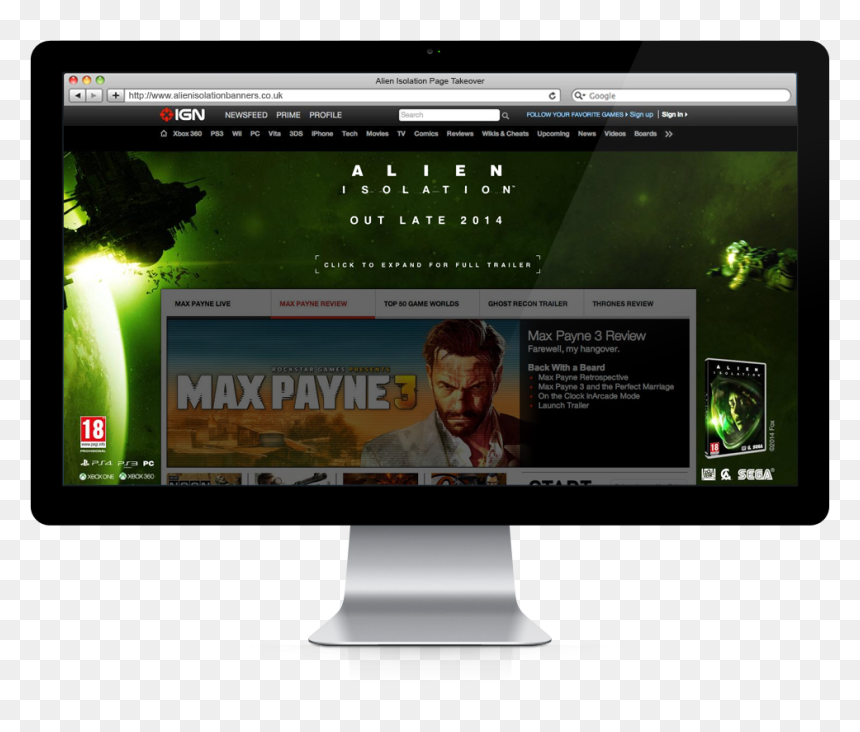 Led-backlit Lcd Display, HD Png Download - alien isolation png