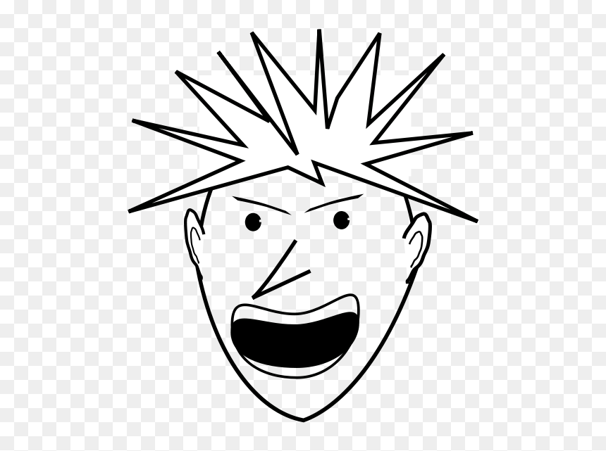 Mad Black And White Clip Art, HD Png Download - punk png