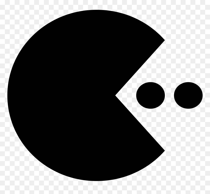 Pac Man Black And White, HD Png Download - pacman logo png