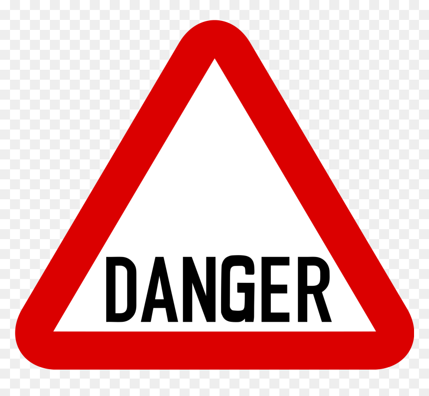 Danger Road Signs Png, Transparent Png - warning signs png