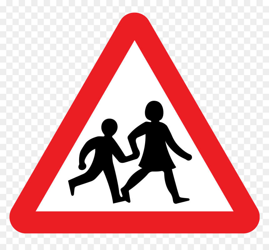 Road Sign For School, HD Png Download - warning signs png