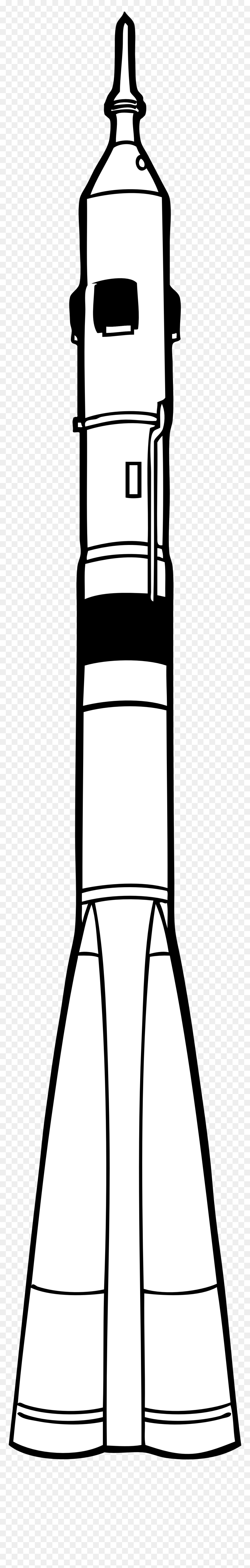Rocket Clipart Black And White, HD Png Download - nasa spaceship png