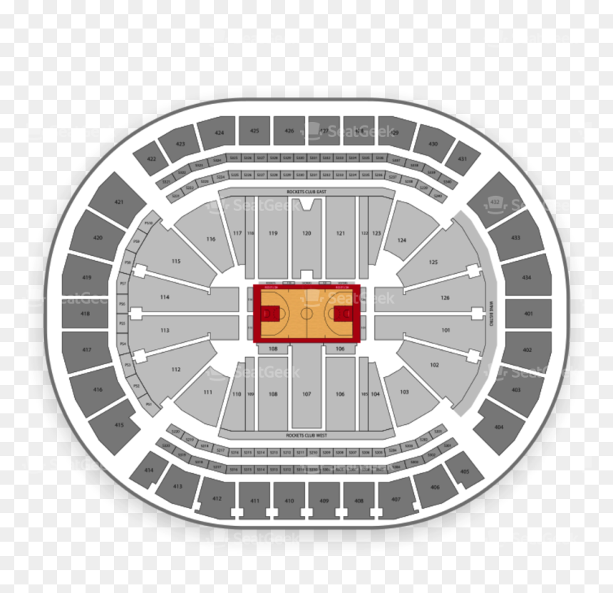 Toyota Center Section 118, HD Png Download - houston rockets png
