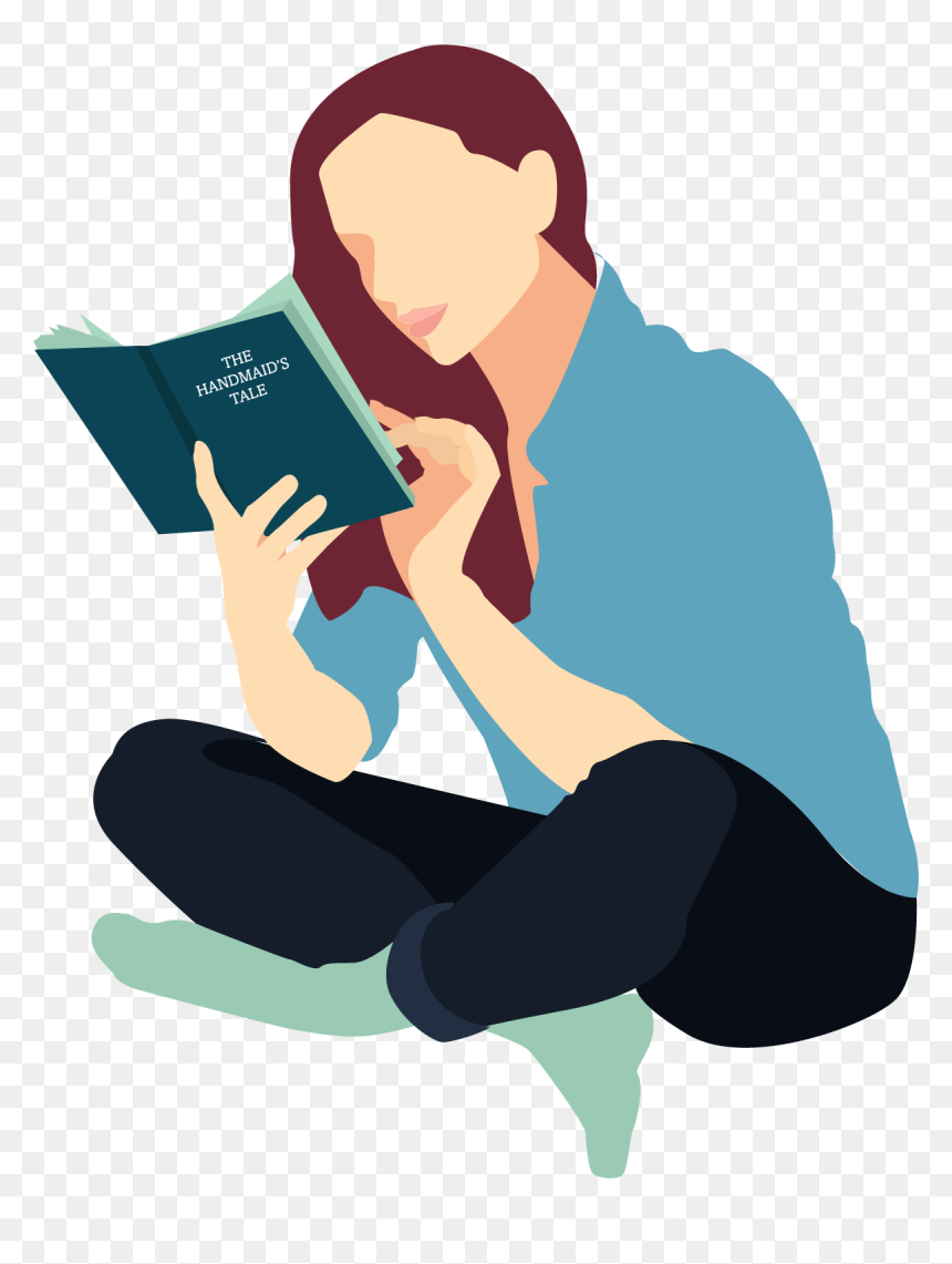 Sitting, HD Png Download - people reading png