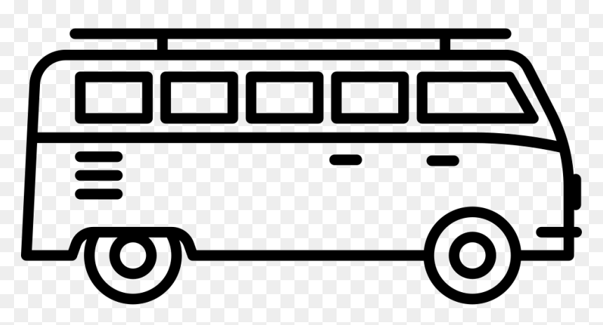Black And White Bus, HD Png Download - minivan png