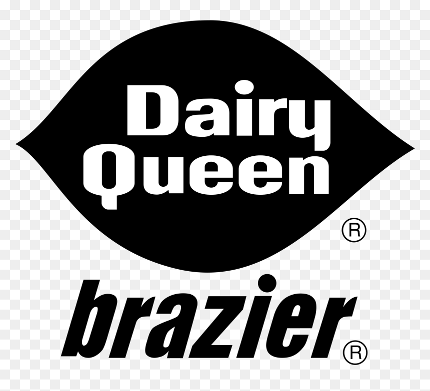Dairy Queen Logo Black And White, HD Png Download - dairy queen logo png