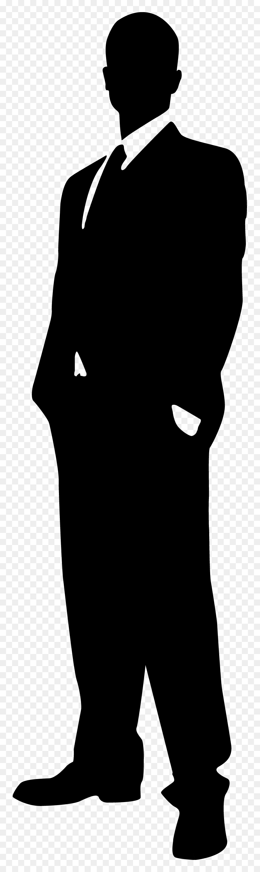 Elegant Man Silhouette Png, Transparent Png - man in suit silhouette png