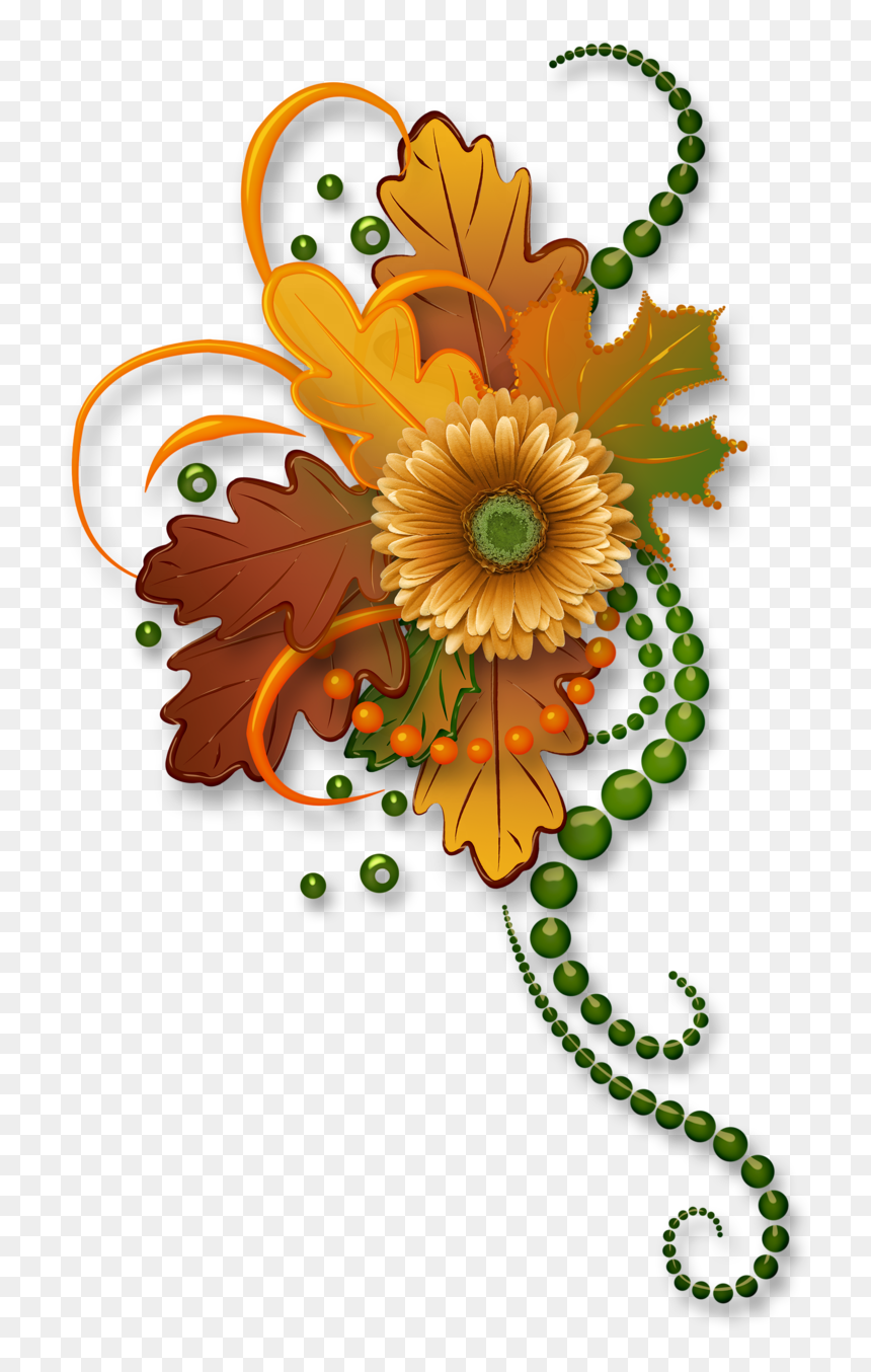 B *✿* Stop By My Etsy Shop - Orange Fall Flower Clipart, HD Png Download - fall border png