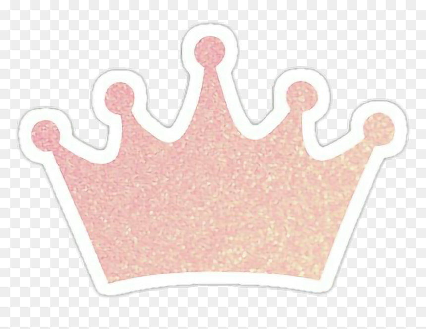 Crown Glitter Pink Yellow Hair Bynisha Freetoedit Image - Crown Glitter Pink, HD Png Download - pink crown png