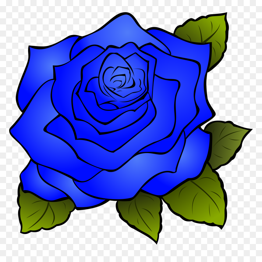 Red Rose Drawing, HD Png Download - blue rose png