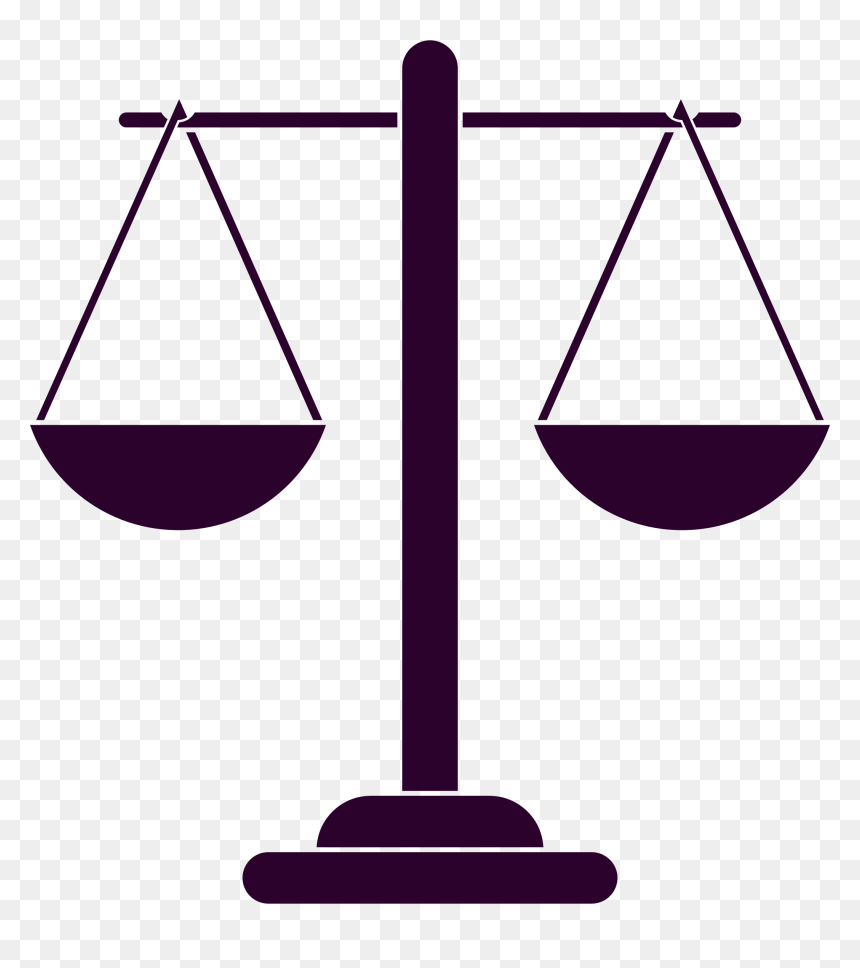 Justice Scales Silhouette 2 Clip Arts - Scales Of Justice Transparent Background, HD Png Download - justice png