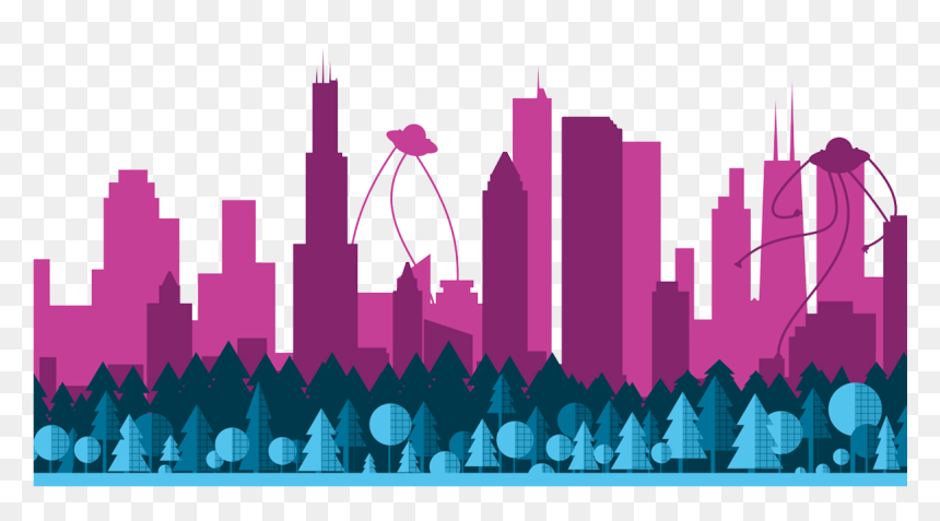 Perks At The Chicago Office - Skyline, HD Png Download - chicago skyline png
