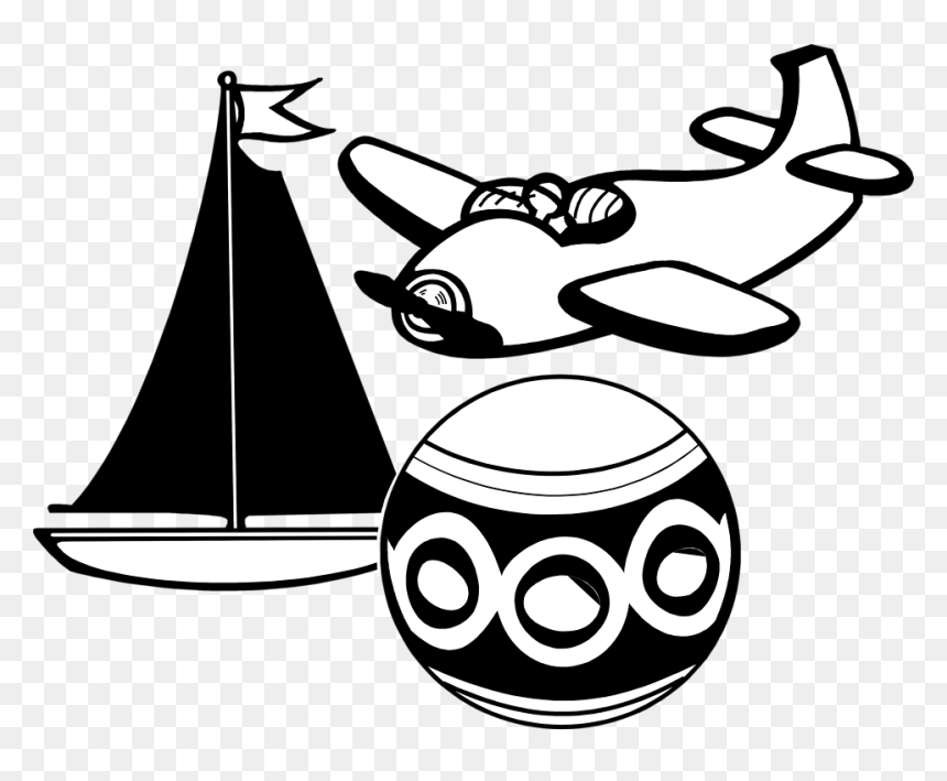 Toys Clip Art Black And White, HD Png Download - toys png