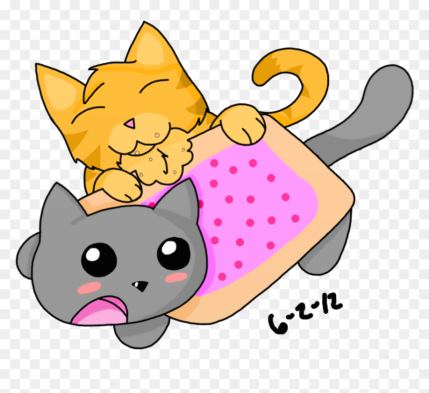 Nyan Cat Vs Semi Normal Cat - Cat, HD Png Download - nyan cat png