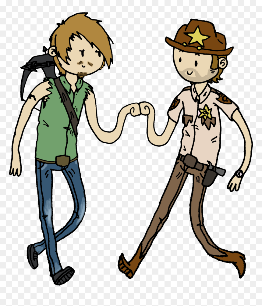 Rick Grimes Daryl Dixon Negan Cartoon Clip Art - Walking Dead Clipart, HD Png Download - negan png