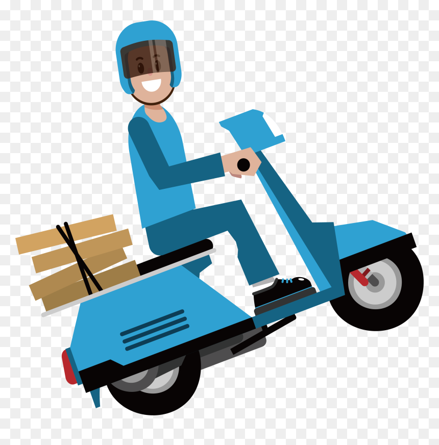 Courier Express By Transprent - Bike Delivery Png, Transparent Png - negan png