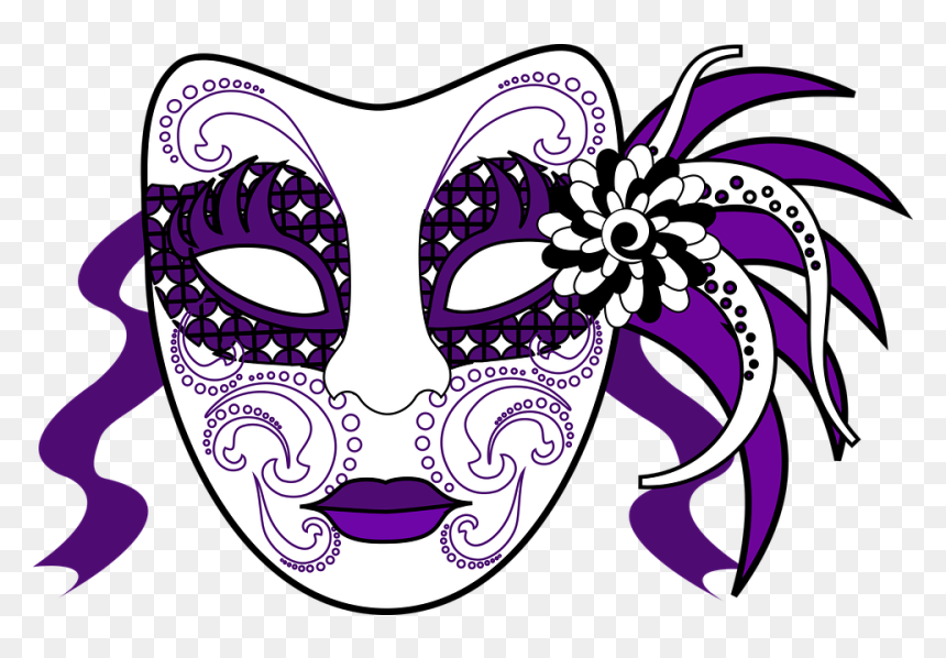 Transparent Background Mardi Gras Clipart, HD Png Download - mardi gras mask png