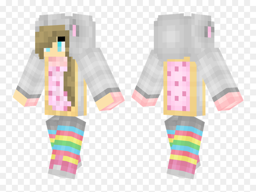 Nyan Cat Skin For Minecraft Pe, HD Png Download - nyan cat png