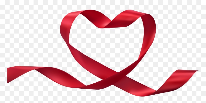 Heart Ribbon Png - Ribbon Heart Clipart, Transparent Png - ribbons png