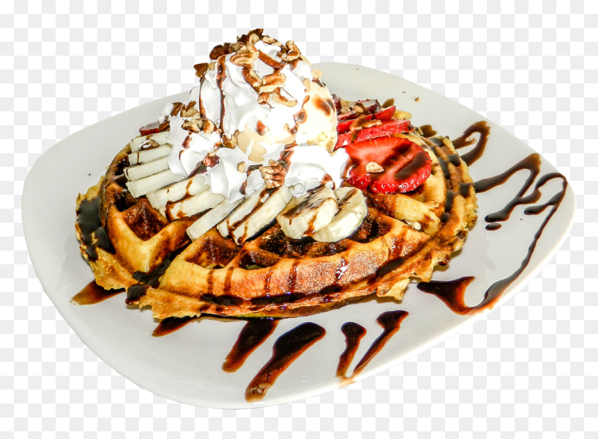 Belgian Waffle With Ice Cream Png , Png Download - Waffle Png, Transparent Png - waffles png