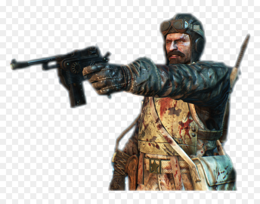 Clip Art Black And White Download Tz O Aiming With, HD Png Download - black ops 3 zombies png