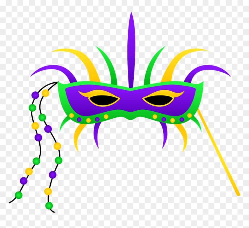 Clipart Panda Mask - Clip Art Mardi Gras Mask, HD Png Download - mardi gras mask png