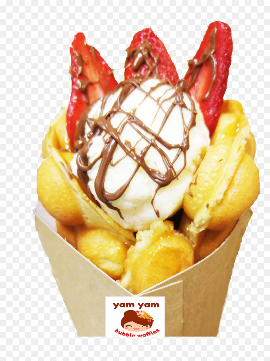 Transparent Ice Cream Sundae Png - Yam Yam Ice Cream Png, Png Download - waffles png