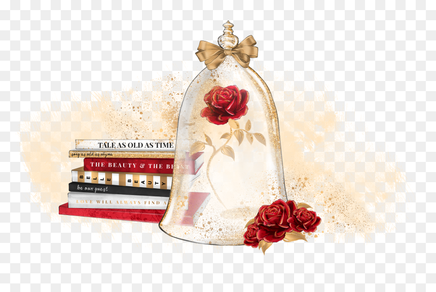Beauty Rose Cloche - Portable Network Graphics, HD Png Download - beauty and the beast rose png