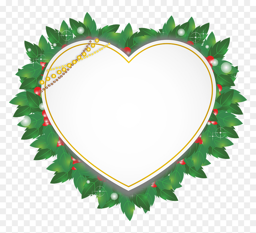 Christmas Holly Heart Rabel Clipart - Heart, HD Png Download - christmas holly png