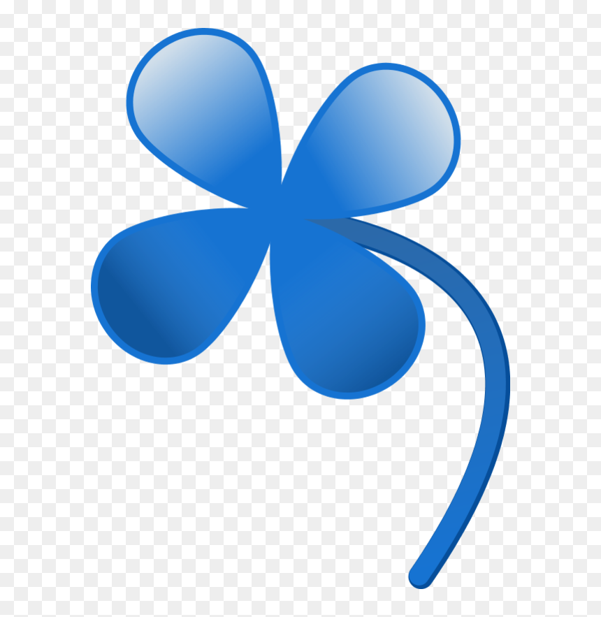 Four Leaves Clover - 4 Leaf Clover Blue, HD Png Download - 4 leaf clover png