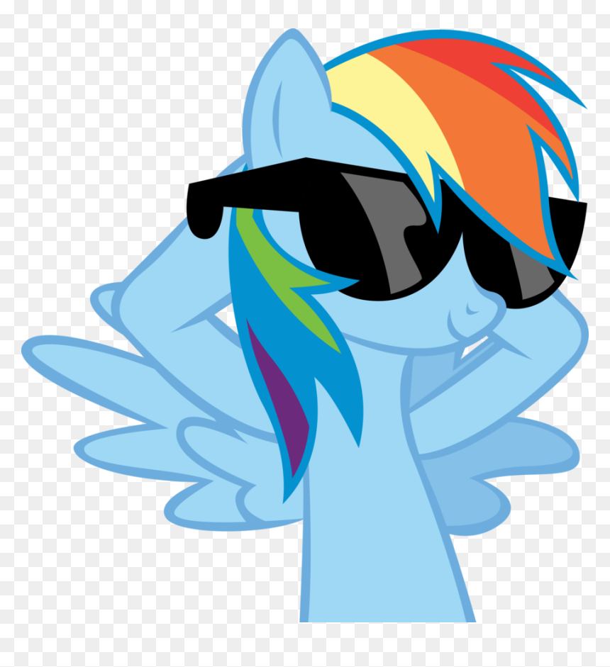 Transparent Deal With It Sunglasses Png - My Little Pony Rainbow Dash Swag, Png Download - mlg sunglasses png