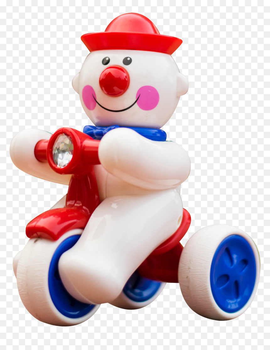 White Toy On Bike - Cartoon, HD Png Download - toys png